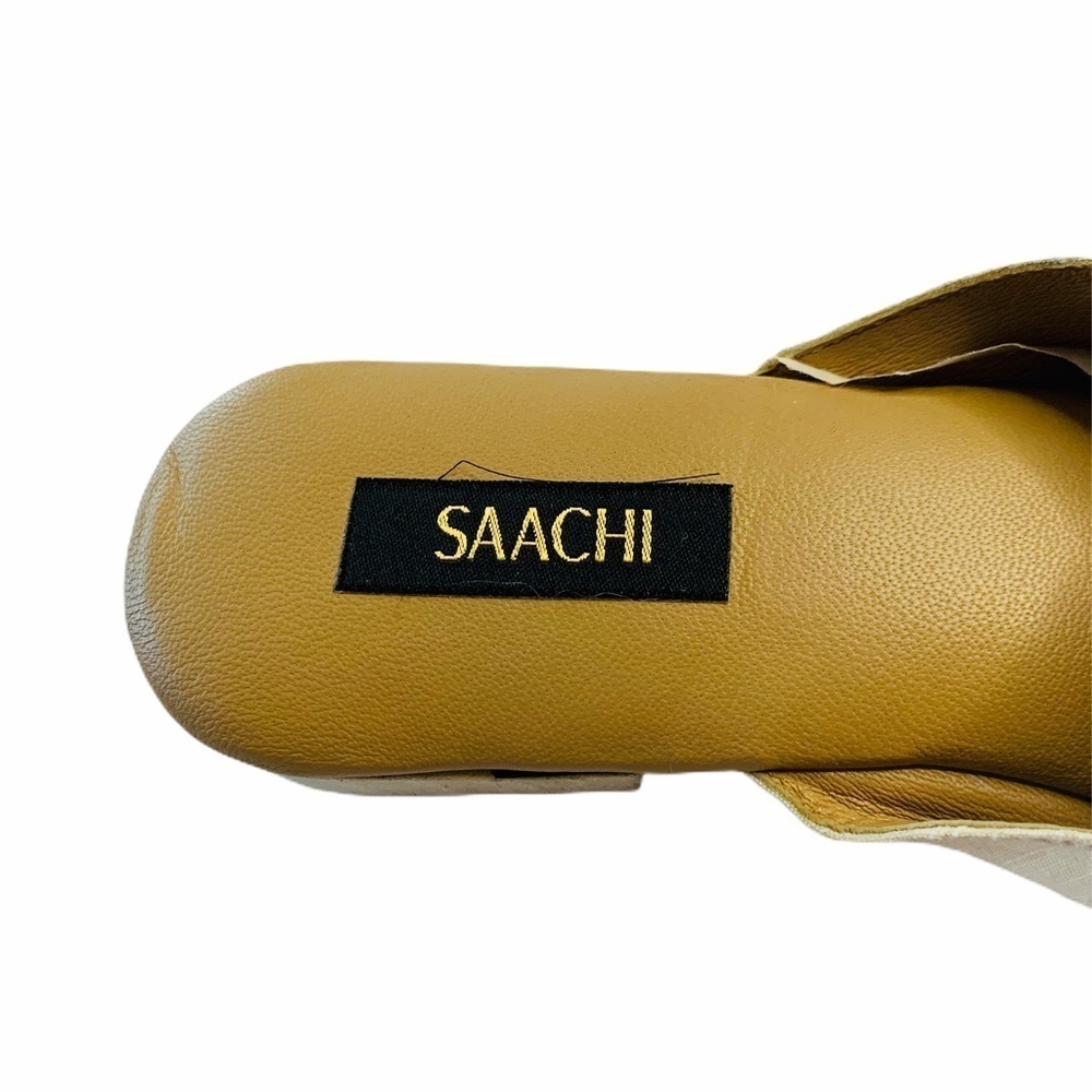 SAACHI Silk Embroidered Slides size 7 - Picture 9 of 15
